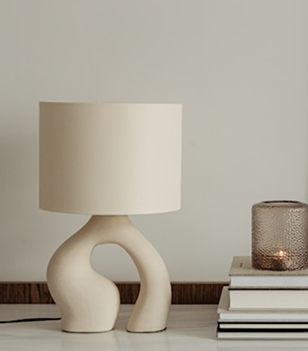 Sculpted Form Ceramic Table Lamp