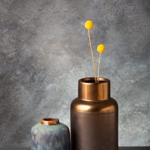 Amber & Stone Artisan Vase Set